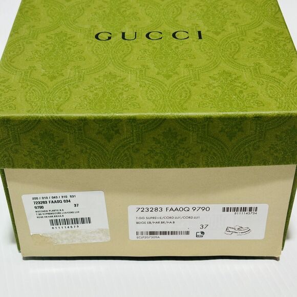 Gucci Platform Loafers 37/ US 7 Beige GG Monogram Horsebit Shoes NIB $1,150 - Picture 13 of 15